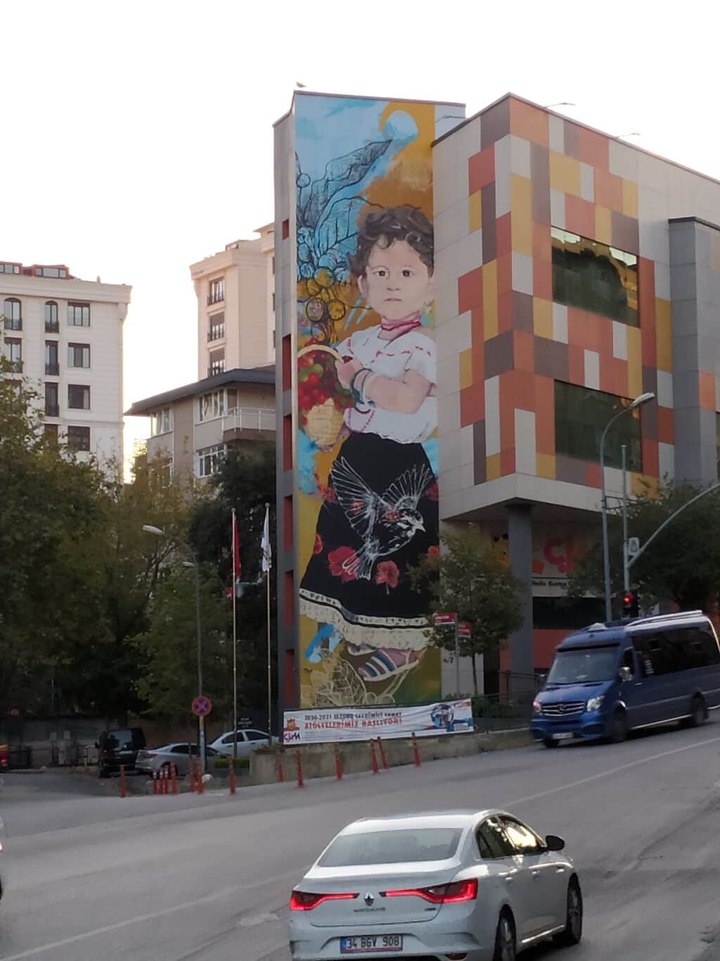 "Child with Ornamental Elements" by Vertigo graffiti in Istanbul