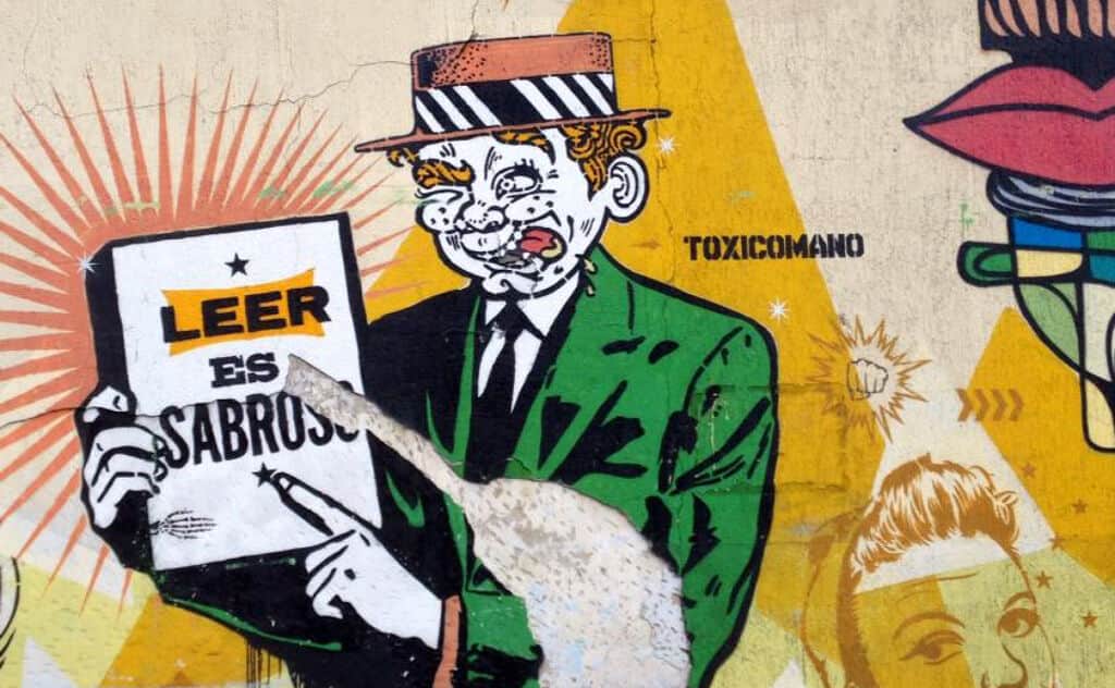"To read is tasty - Leer es sabroso" by Toxicomano Callejero in Bogota
