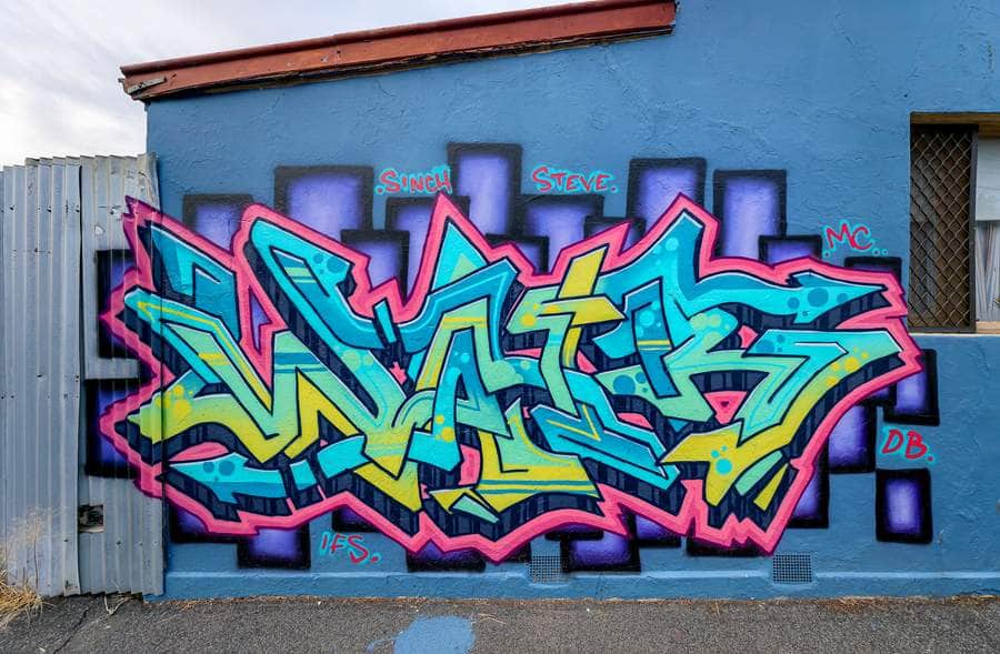 "Vibrant Abstract Graffiti Composition" by Rekon in Melbourne