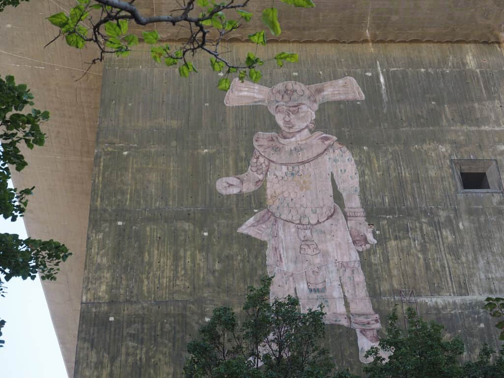 "Ancient Warrior Figure Mural" in Vienna