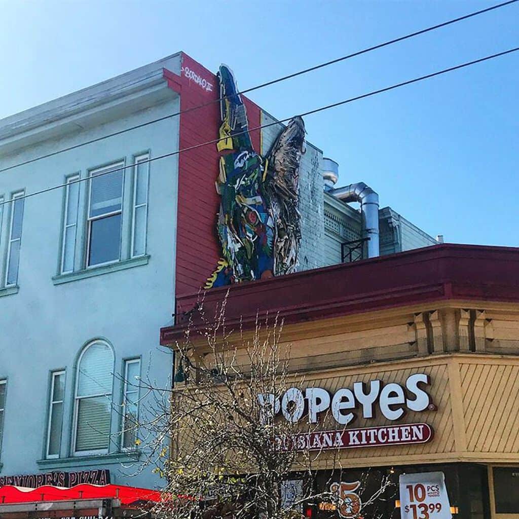"Coyote" by Bordalo ll in San Francisco