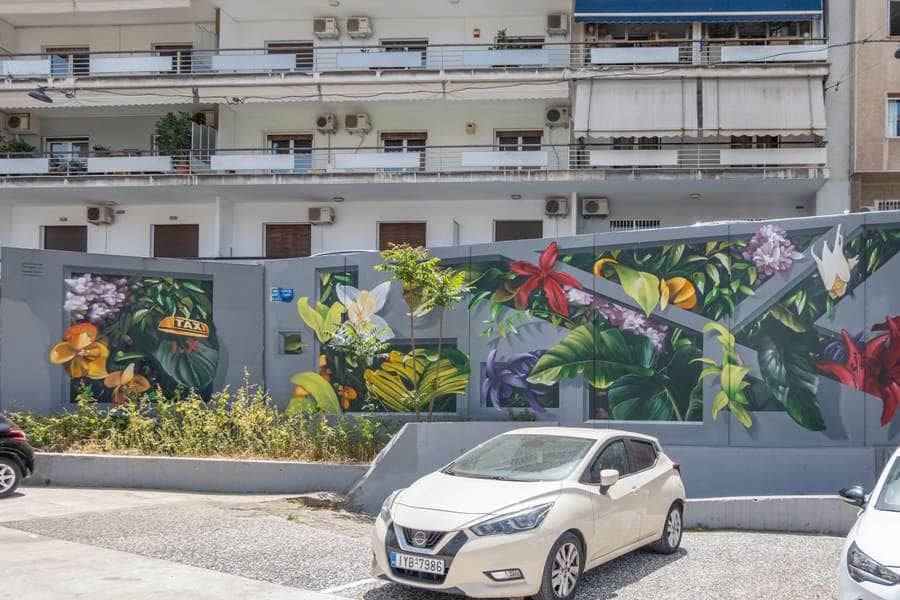 "Botanical Garden Mural" by Vasilis Tsakalos in Athens