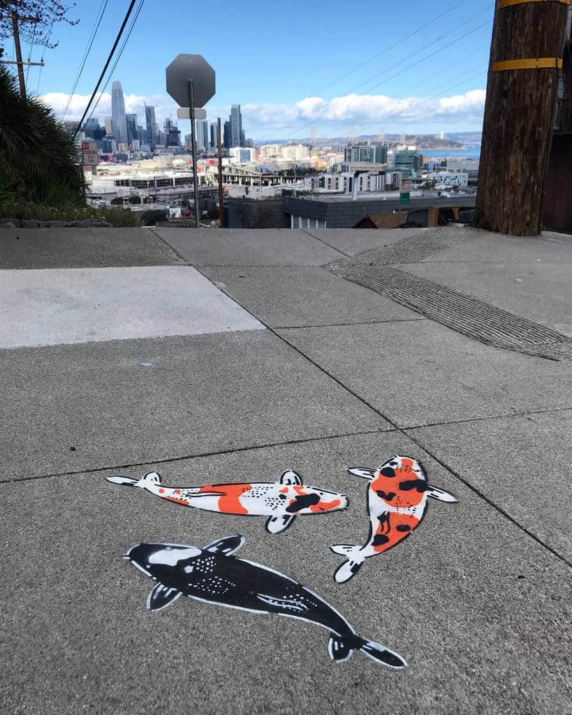 "Koi Overlooking SF" by Jeremy Novy in San Francisco