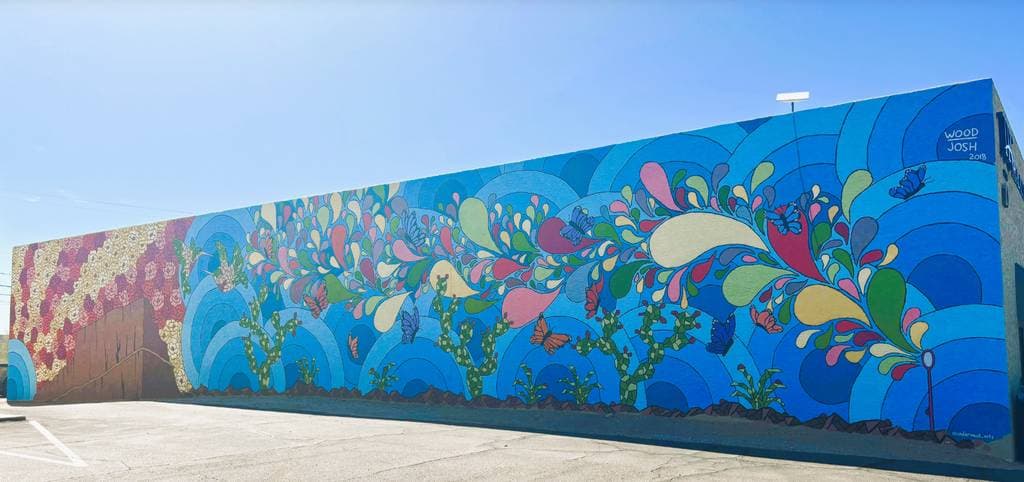 "Floral Wall Mural" by Josh Underwood in Phoenix
