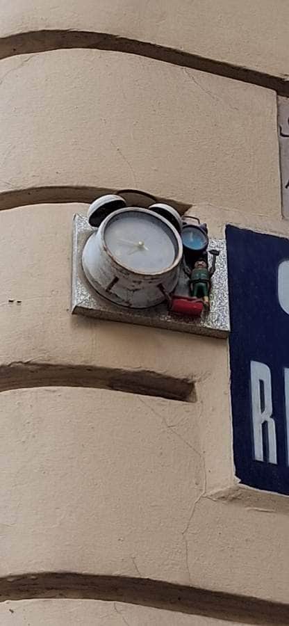 "Clock Face Street Art Installation" by Patufalla in Valencia