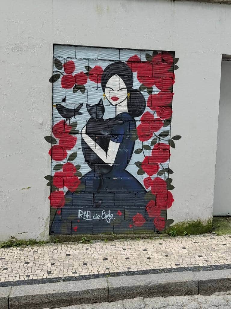 "Woman with Red Roses" by Rafi die Erste in Porto