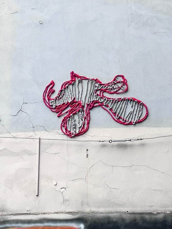 "Pink Neon Skeletal Octopus" by Dian in Prague