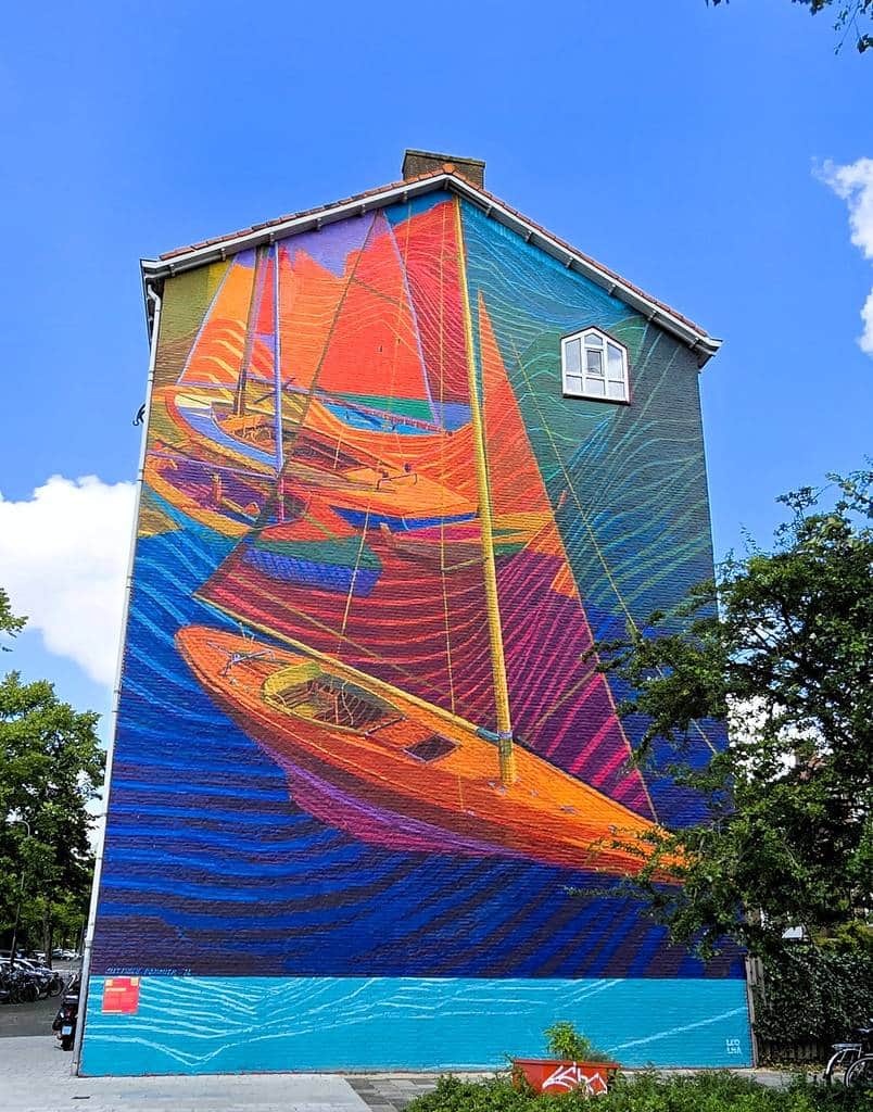 "Colorful Sailboats on Water" by Matthieu Pommier in Amsterdam