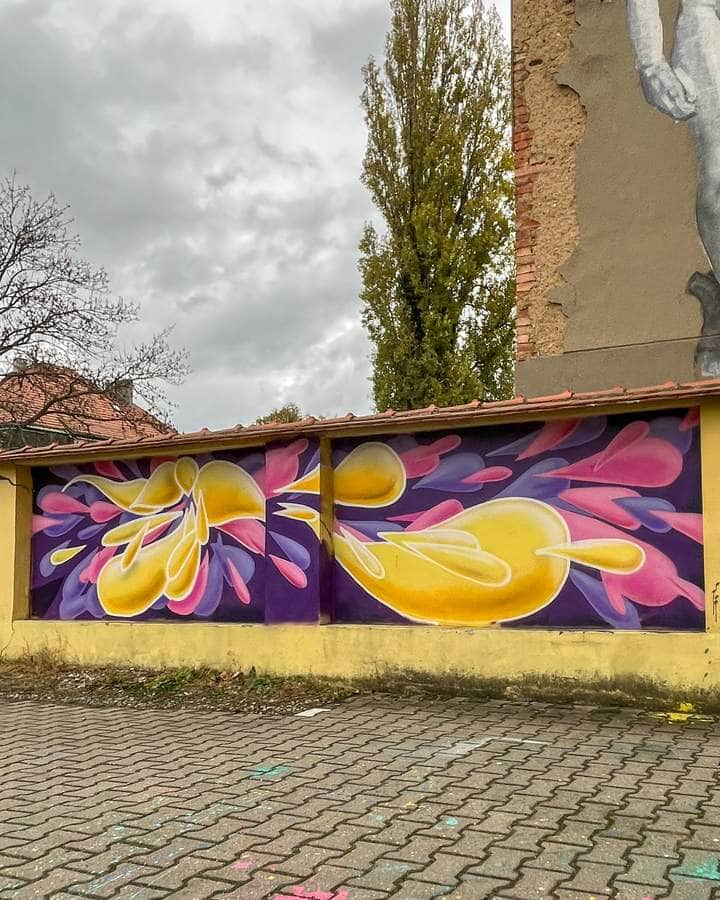 "Surreal Yellow Flowers in Motion" by Dian in Prague