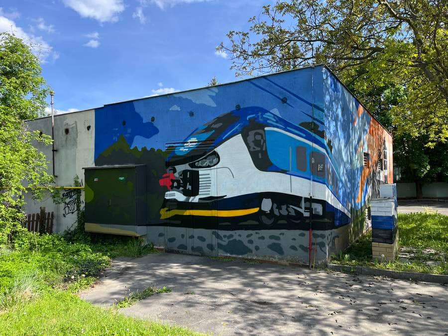 "Modern Train in Motion" by ARTSPRAYERS in Prague