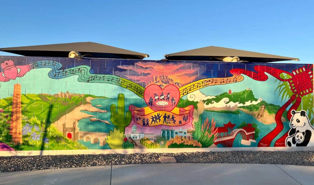 "Gilbert Sister Cities Friendship Garden Mural" by Julia Berryman in Phoenix
