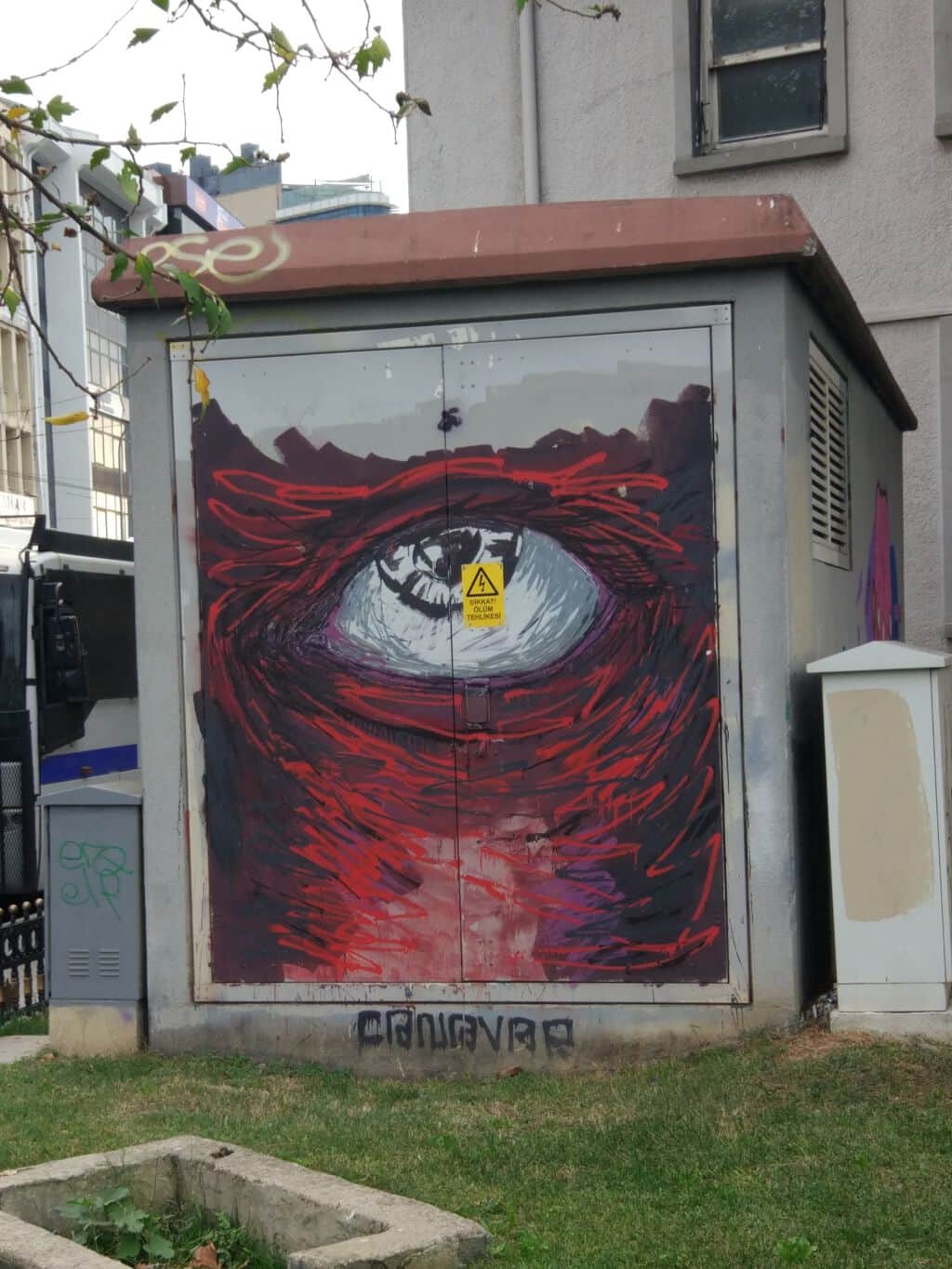 "Demonic Eye with Fiery Aura" by Canavar in Istanbul