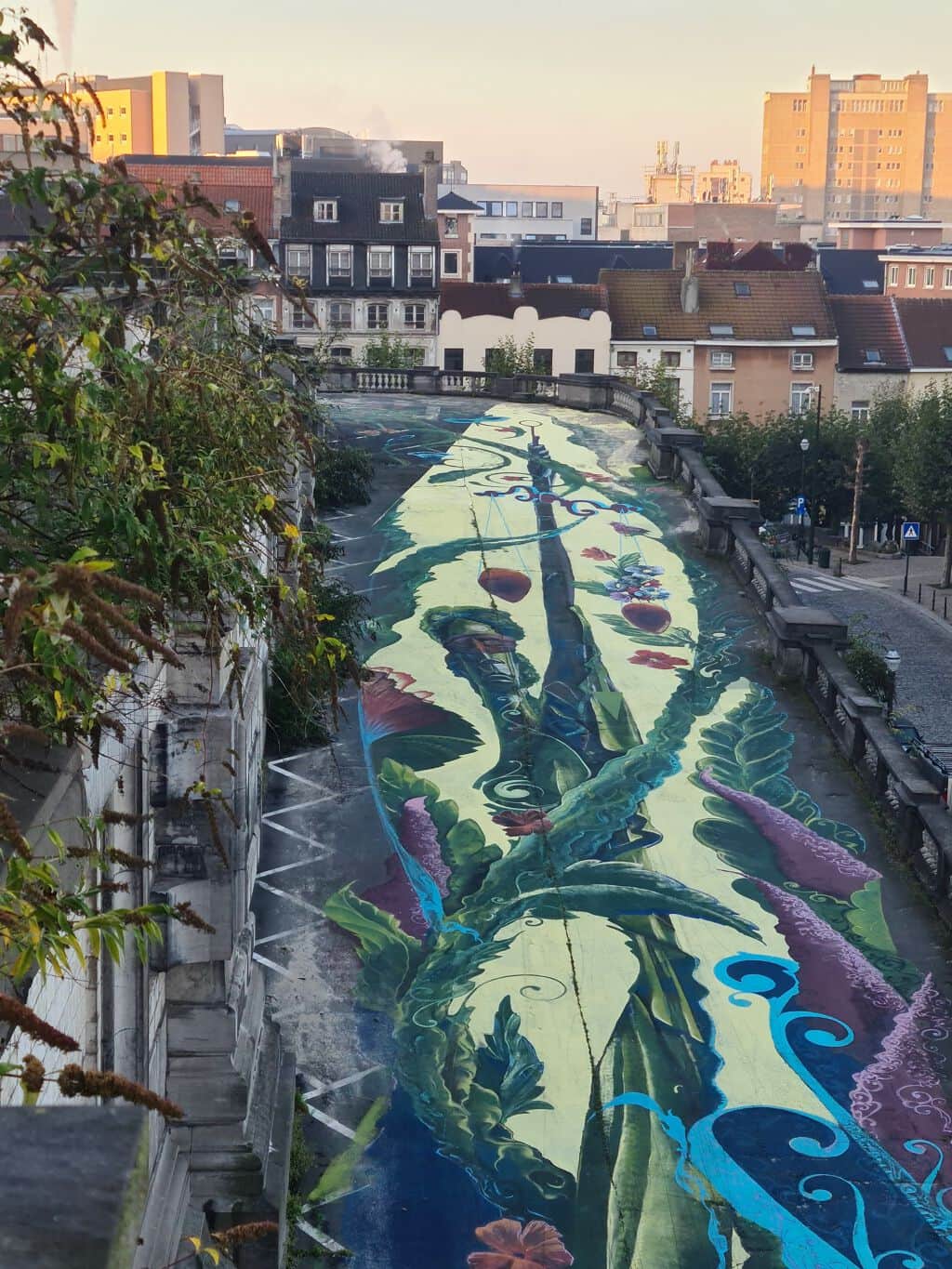 "Botanical Portrait Mural" by KIWI Wall Art in Brussels