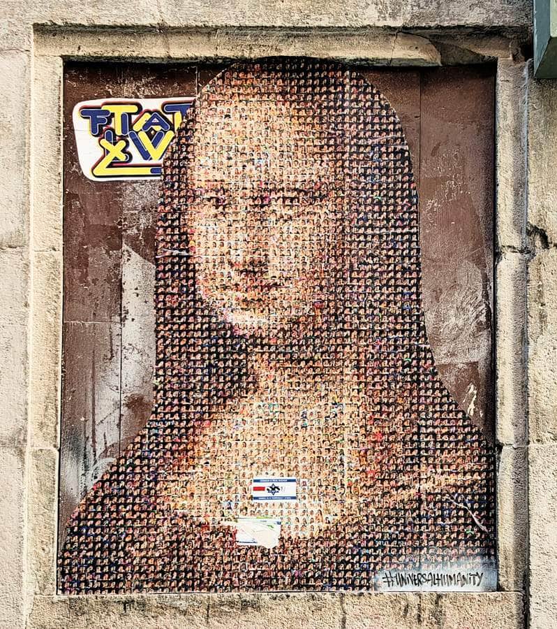 "Collage Mona Lisa" by Universal Humanity in Barcelona
