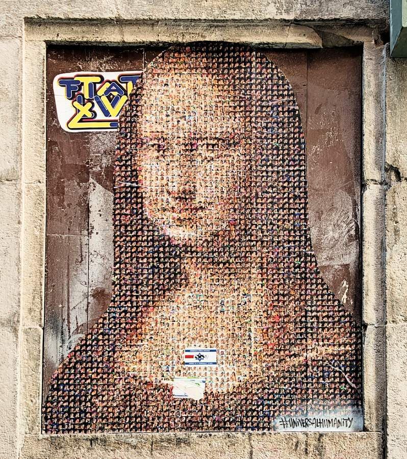 "Collage Mona Lisa" by Universal Humanity in Santa Caterina, Barcelona
