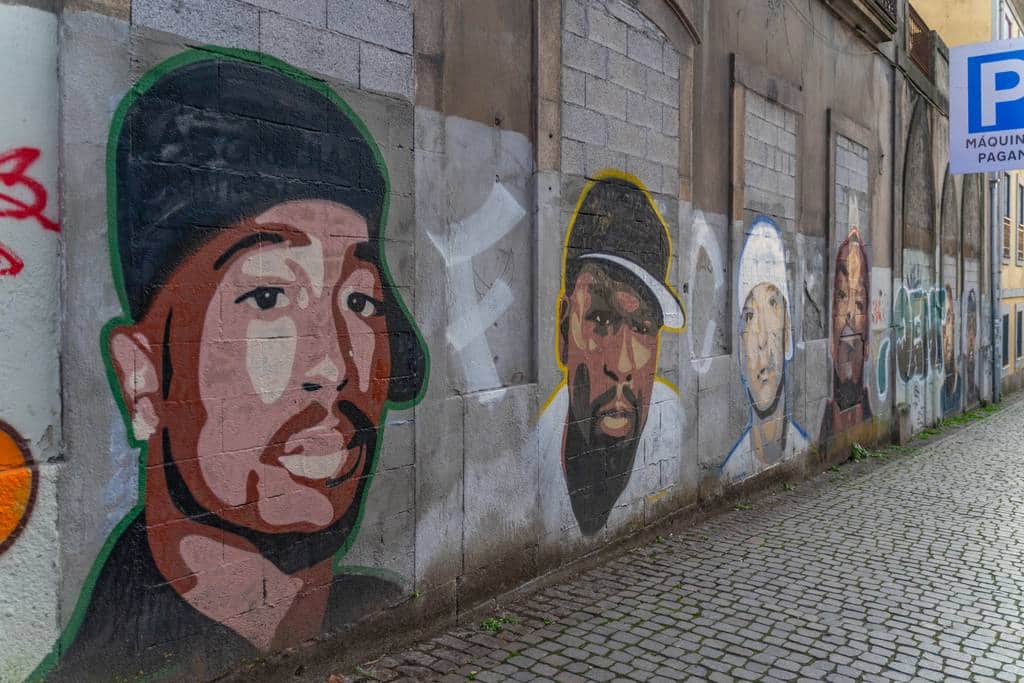 "Portrait Gallery of Faces" by Kilos graffiti in Porto