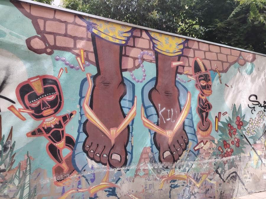"Colorful Feet and Tribal Figures" by Zeta1970 in Madrid