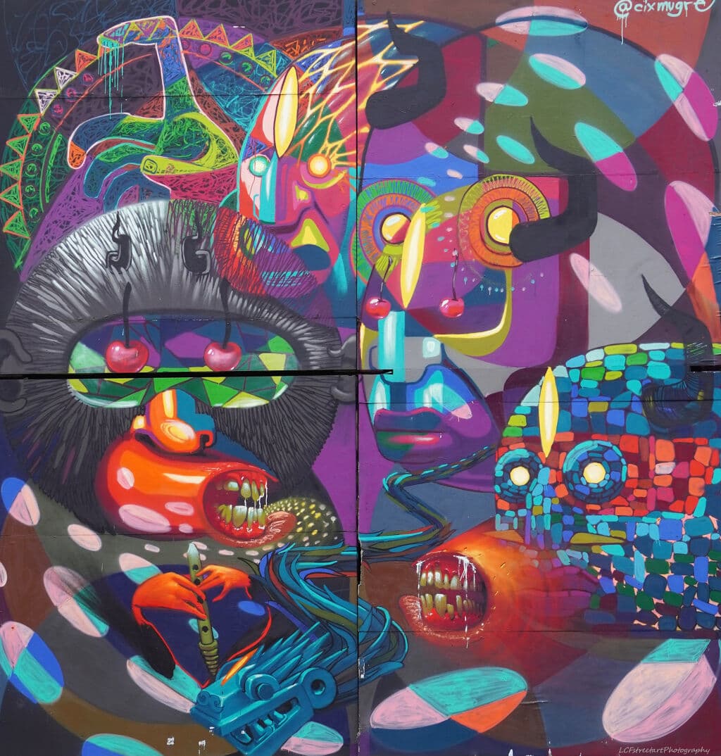 "Psychedelic Bearded Face Composition" by cixmugre in Noord, Amsterdam