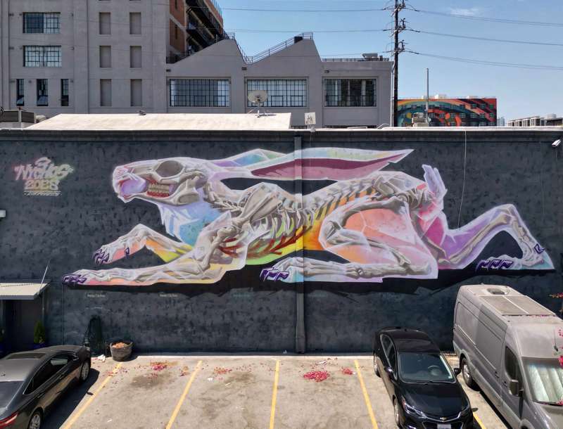 "Crystal Rabbit" by Nychos in Los Angeles