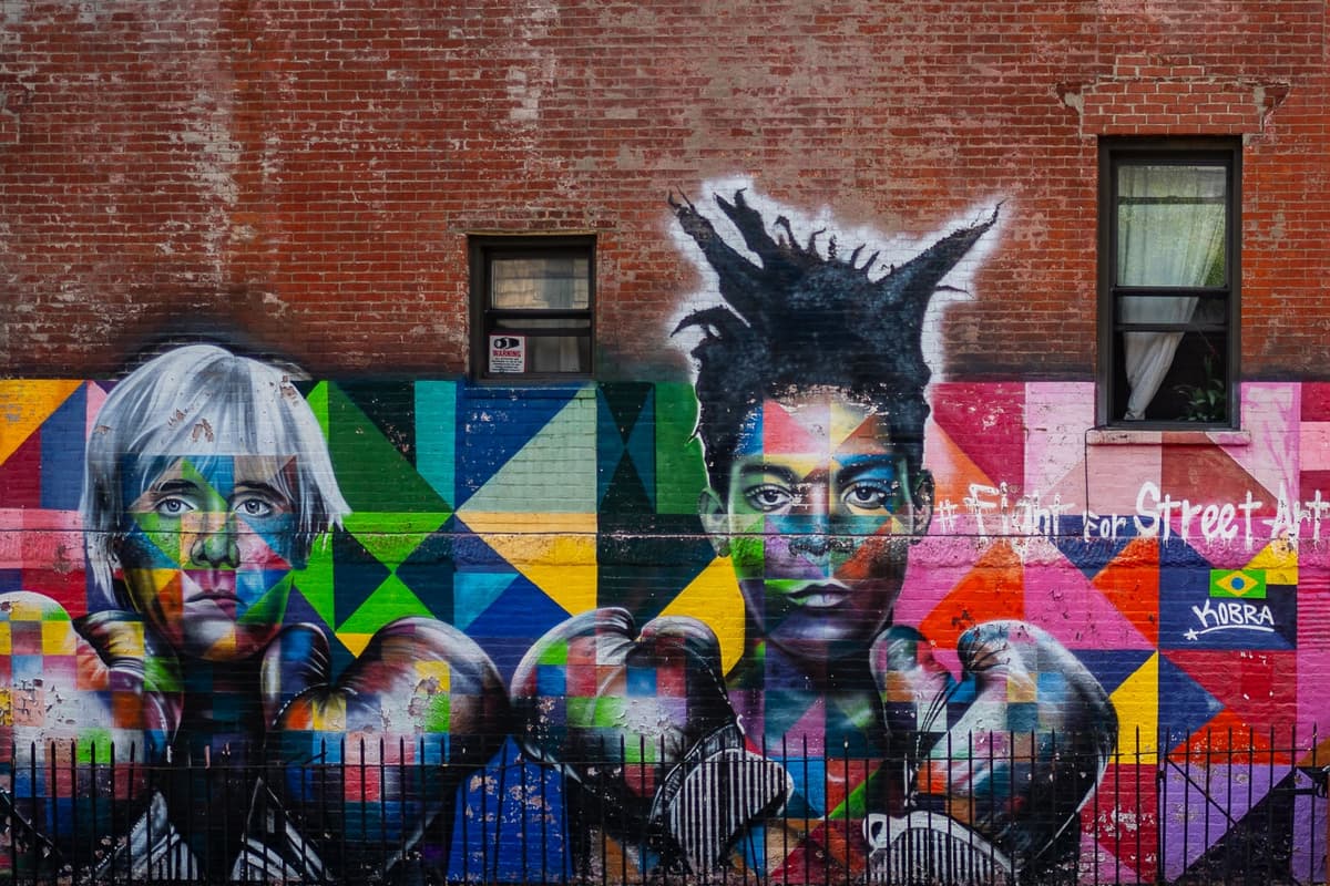 "Fight For Street Art" by Kobra in Brooklyn, New York