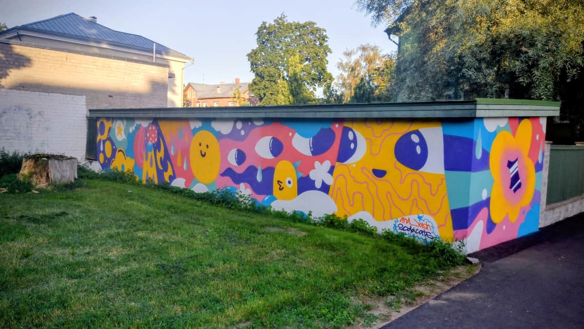 "Colorful Cartoon Mural" by Sodacats in Tallinn