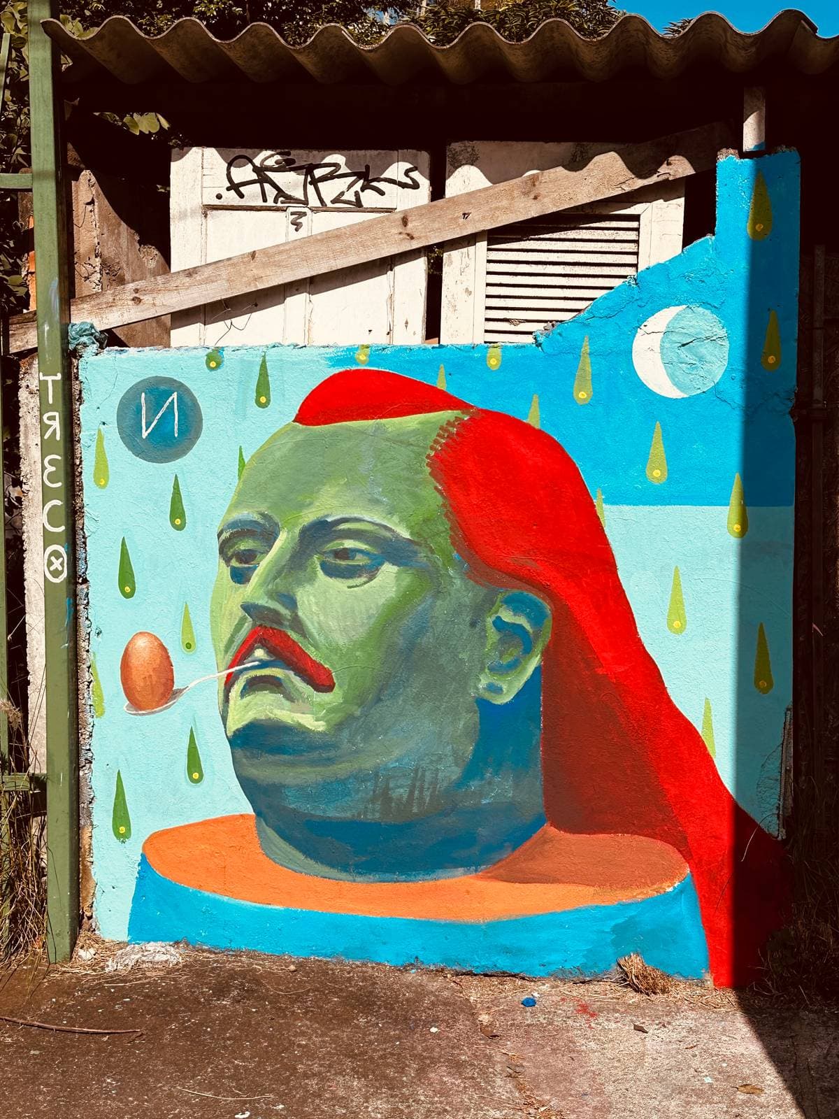 Vibrant Surrealist Face